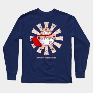 Captain Underpants Retro Japanese Long Sleeve T-Shirt